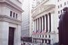 New York Stock Exchange, Wall street on summer morning.