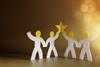 Successful,Teamwork,Concepts.,Paper,Cut,As,Group,Of,Worker,Raise