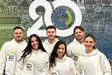 L-R-Evolve-employees-Matthew-Lee,-Georgia-English-Mather,-James-Shaw,-Chaima-Jebri,-Daniel-Ward-and-Constance-Smith