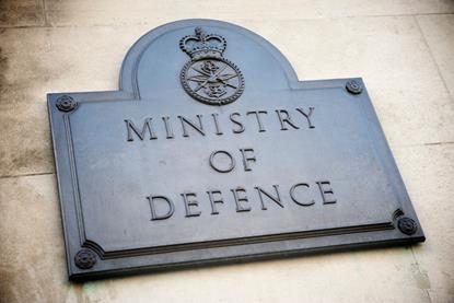 Ministry of Defence plaque on wall