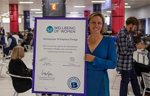 NEC Group menopause pledge