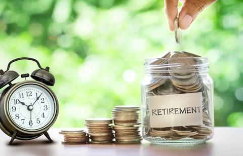pension jar and clock