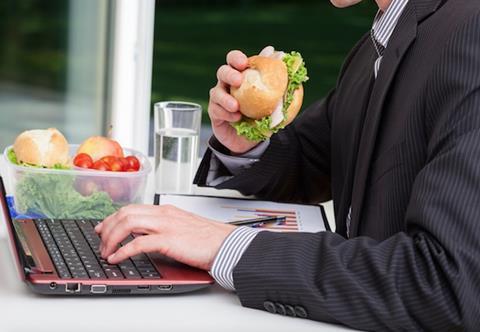 Lunch at desk