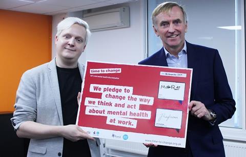 Andrew Berrie employer programme manager at Time to Change and Matthew Roberts chief executive of intu 1