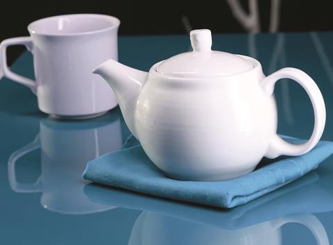 Tea pot and cup