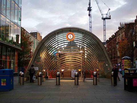 Glasgow subway at St Enoch