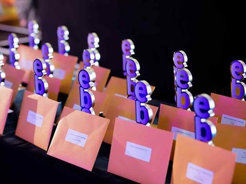 Employee Benefits Awards trophies