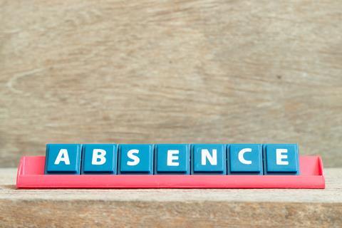 Absence scrabble tiles
