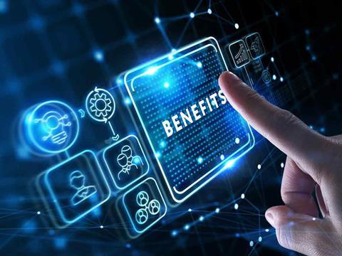 employee benefits icons on a screen